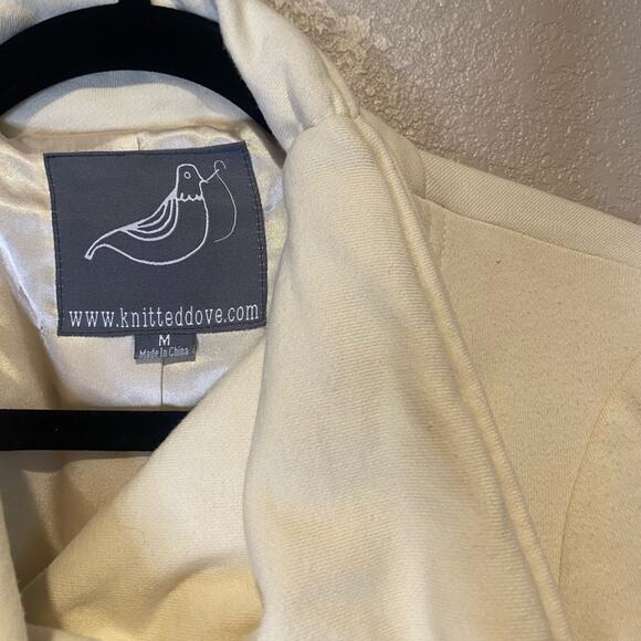 Knitted Dove Wide Collar Shacket sz M - Picture 3 of 13